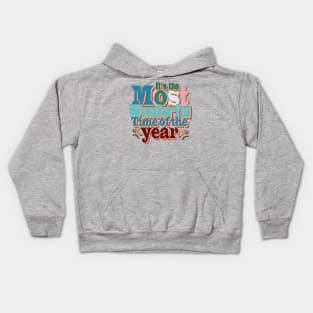 It's the Most Wonderful Time of the Year Retro Christmas Kids Hoodie